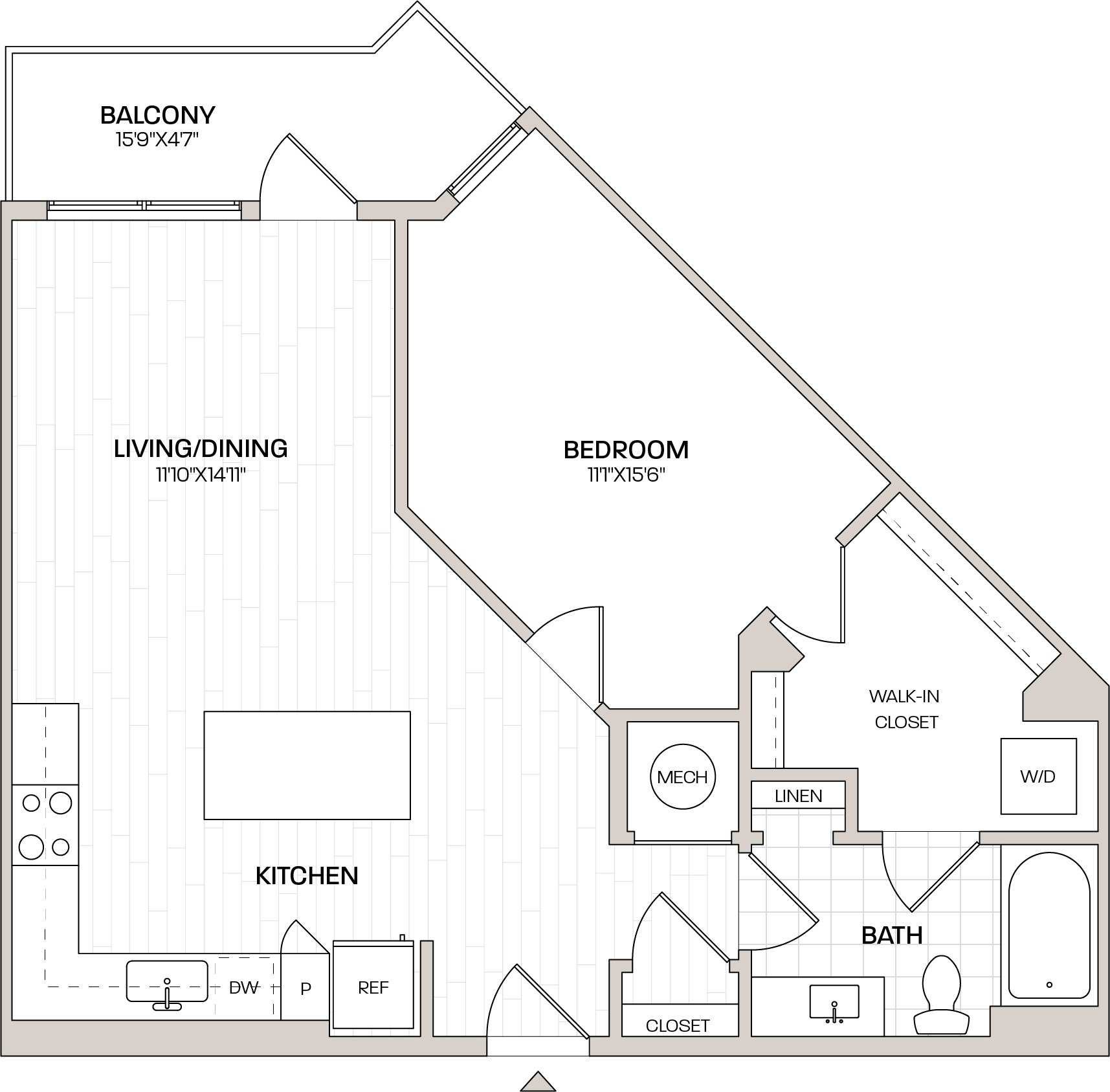 Floor Plan Image of Apartment Apt 2205
